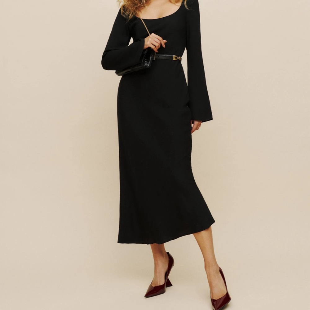 Brand new black reformation dress